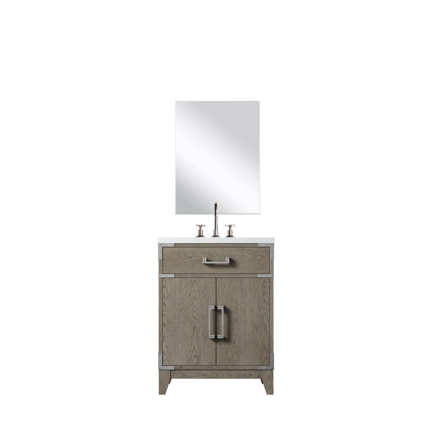Laurel 24 in W x 18 in D Grey Oak Single Bath Vanity