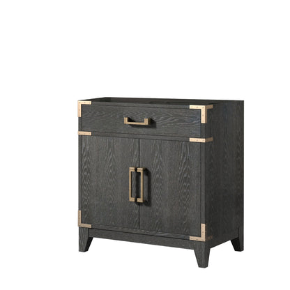 Laurel 30 in W x 22 in D Black Oak Single Bath Vanity