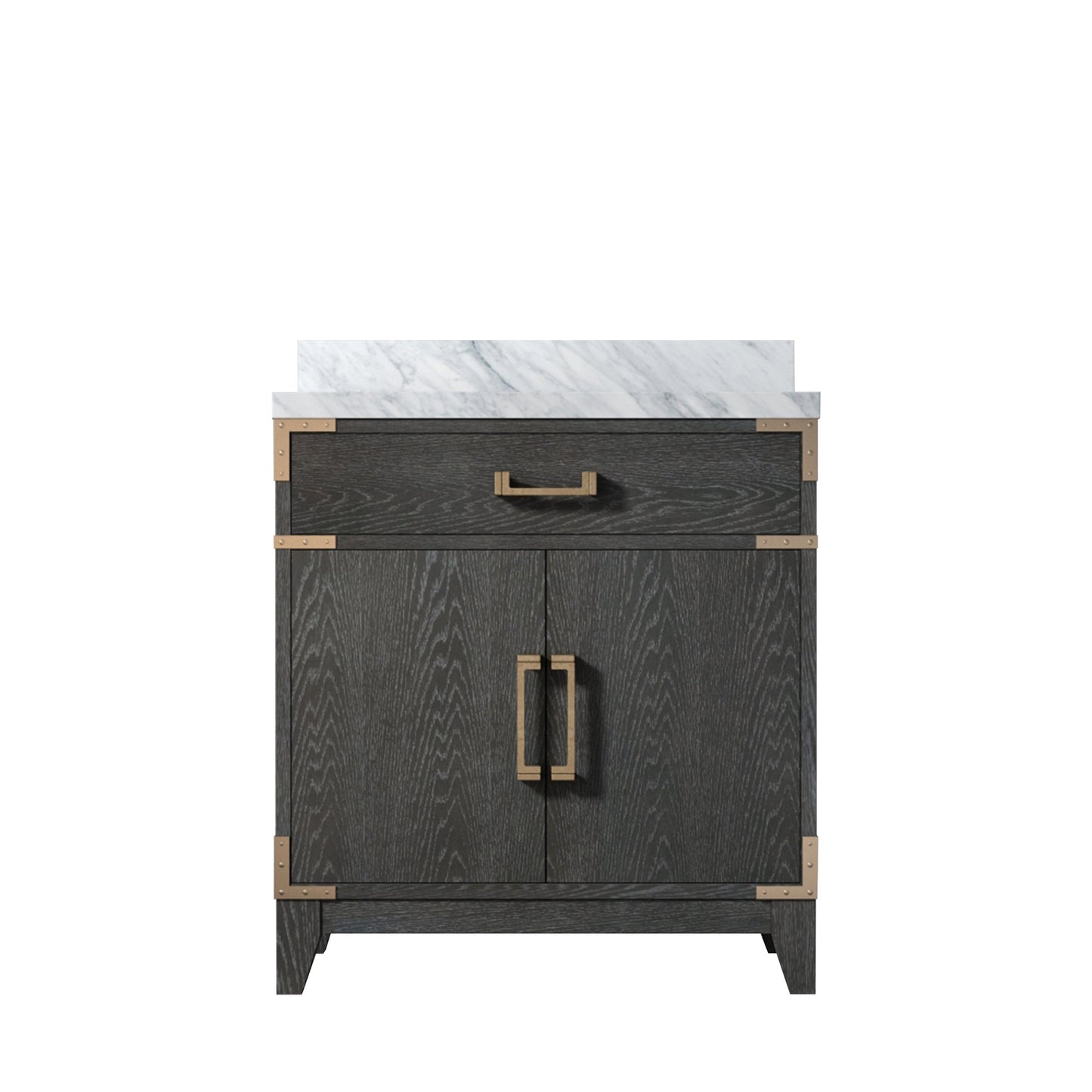 Laurel 30 in W x 22 in D Black Oak Single Bath Vanity