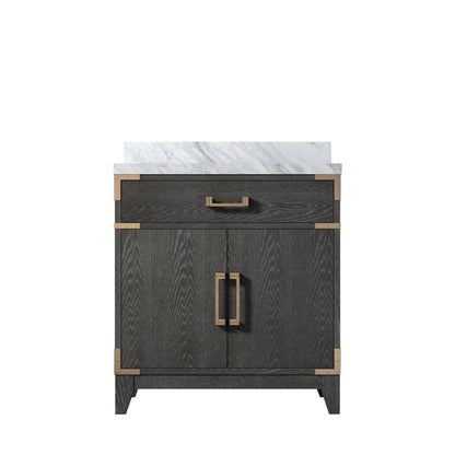Laurel 30 in W x 22 in D Black Oak Single Bath Vanity