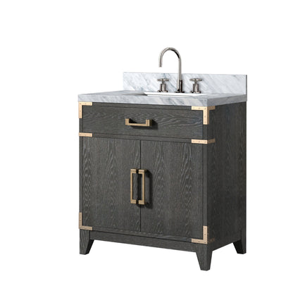 Laurel 30 in W x 22 in D Black Oak Single Bath Vanity