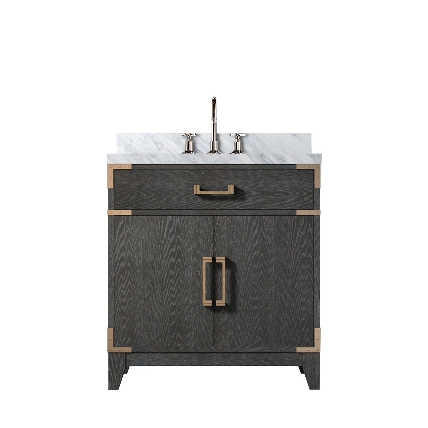 Laurel 30 in W x 22 in D Black Oak Single Bath Vanity