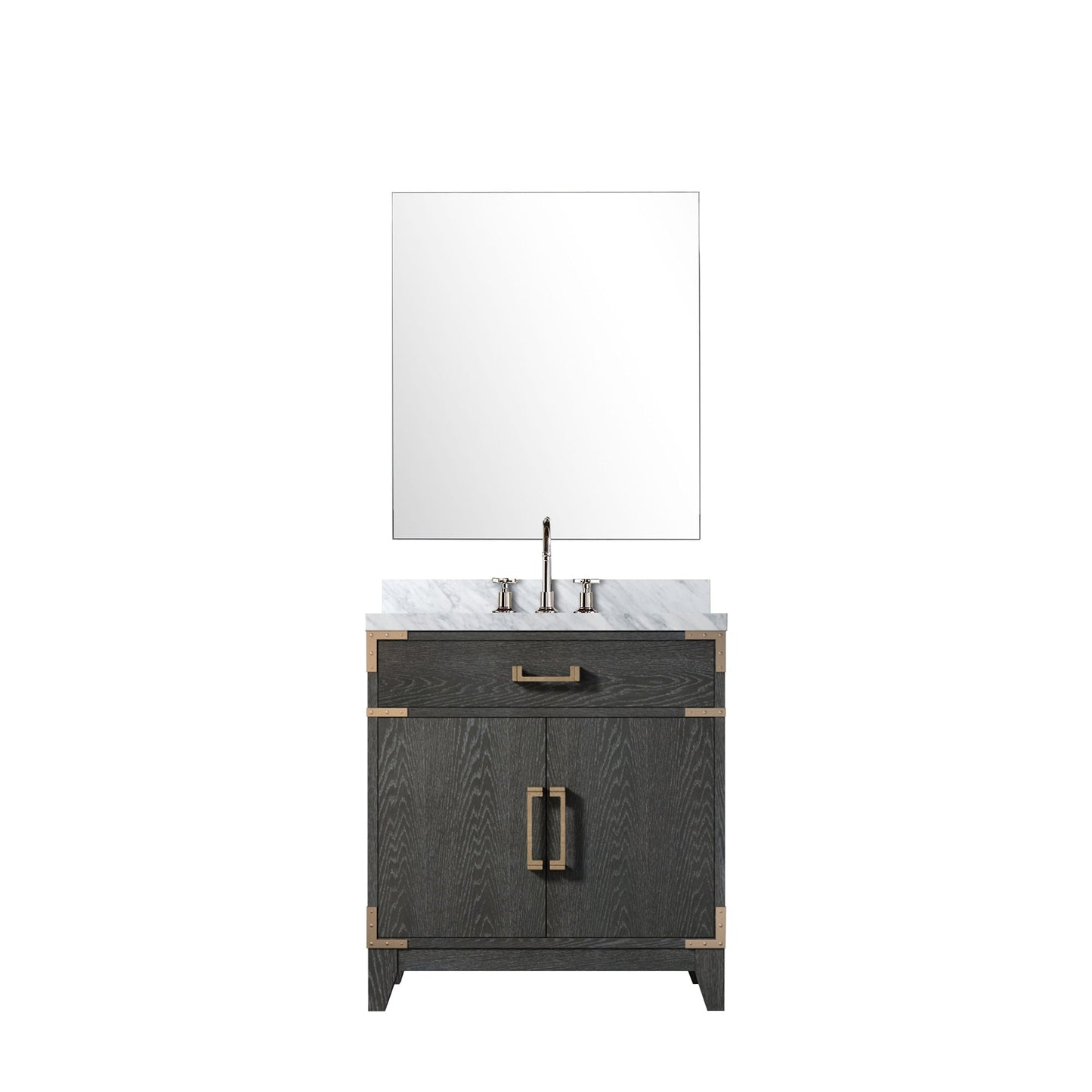 Laurel 30 in W x 22 in D Black Oak Single Bath Vanity