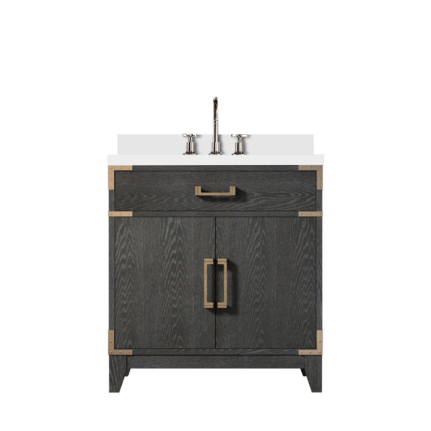 Laurel 30 in W x 22 in D Black Oak Single Bath Vanity