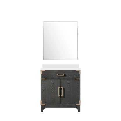 Laurel 30 in W x 22 in D Black Oak Single Bath Vanity
