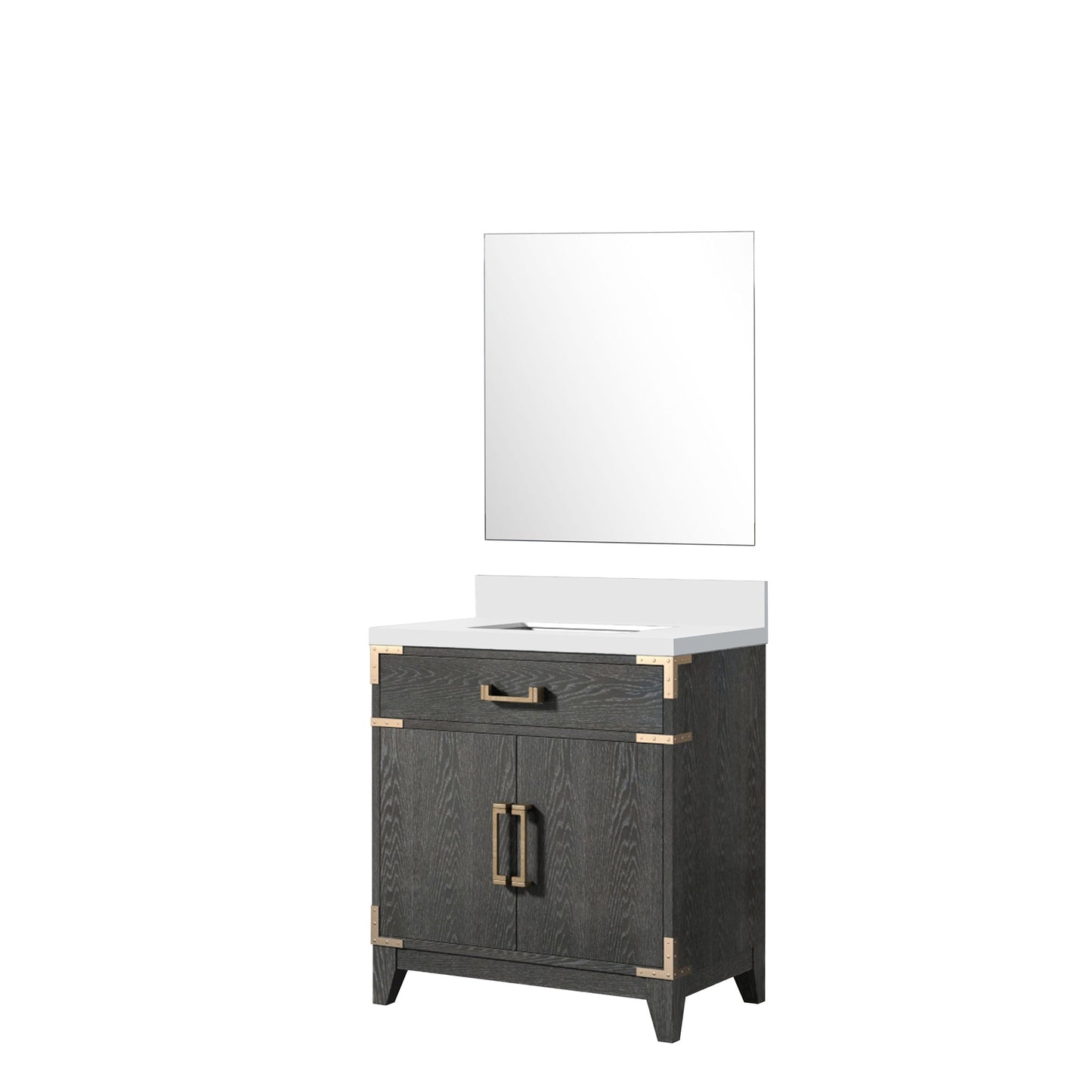 Laurel 30 in W x 22 in D Black Oak Single Bath Vanity