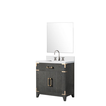 Laurel 30 in W x 22 in D Black Oak Single Bath Vanity