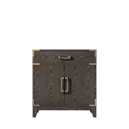 Laurel 30 in W x 22 in D Brown Oak Single Bath Vanity