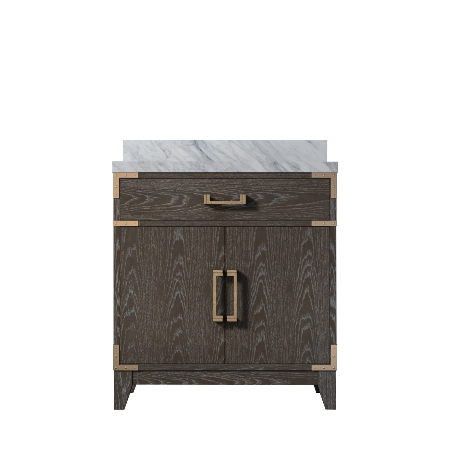 Laurel 30 in W x 22 in D Brown Oak Single Bath Vanity