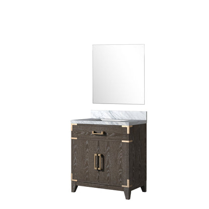 Laurel 30 in W x 22 in D Brown Oak Single Bath Vanity