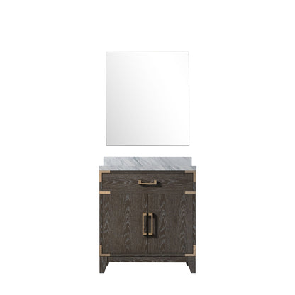 Laurel 30 in W x 22 in D Brown Oak Single Bath Vanity