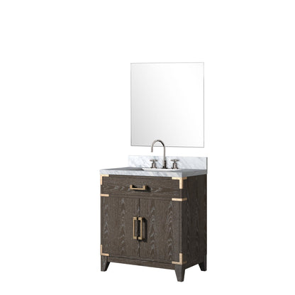 Laurel 30 in W x 22 in D Brown Oak Single Bath Vanity