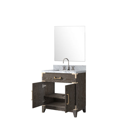 Laurel 30 in W x 22 in D Brown Oak Single Bath Vanity