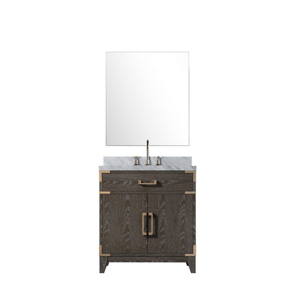 Laurel 30 in W x 22 in D Brown Oak Single Bath Vanity
