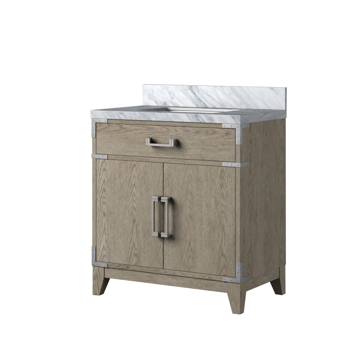 Laurel 30 in W x 22 in D Grey Oak Single Bath Vanity