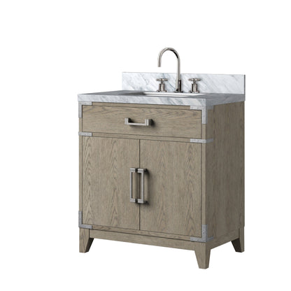 Laurel 30 in W x 22 in D Grey Oak Single Bath Vanity