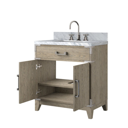 Laurel 30 in W x 22 in D Grey Oak Single Bath Vanity