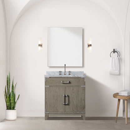 Laurel 30 in W x 22 in D Grey Oak Single Bath Vanity