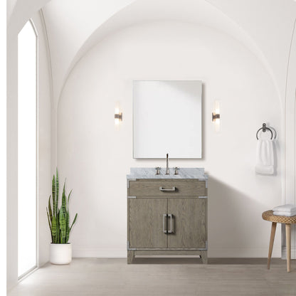 Laurel 30 in W x 22 in D Grey Oak Single Bath Vanity
