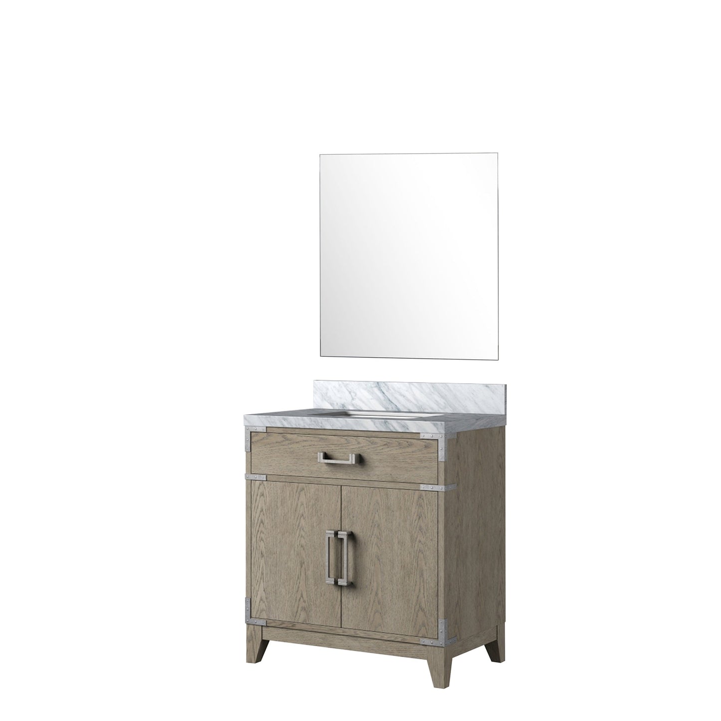 Laurel 30 in W x 22 in D Grey Oak Single Bath Vanity
