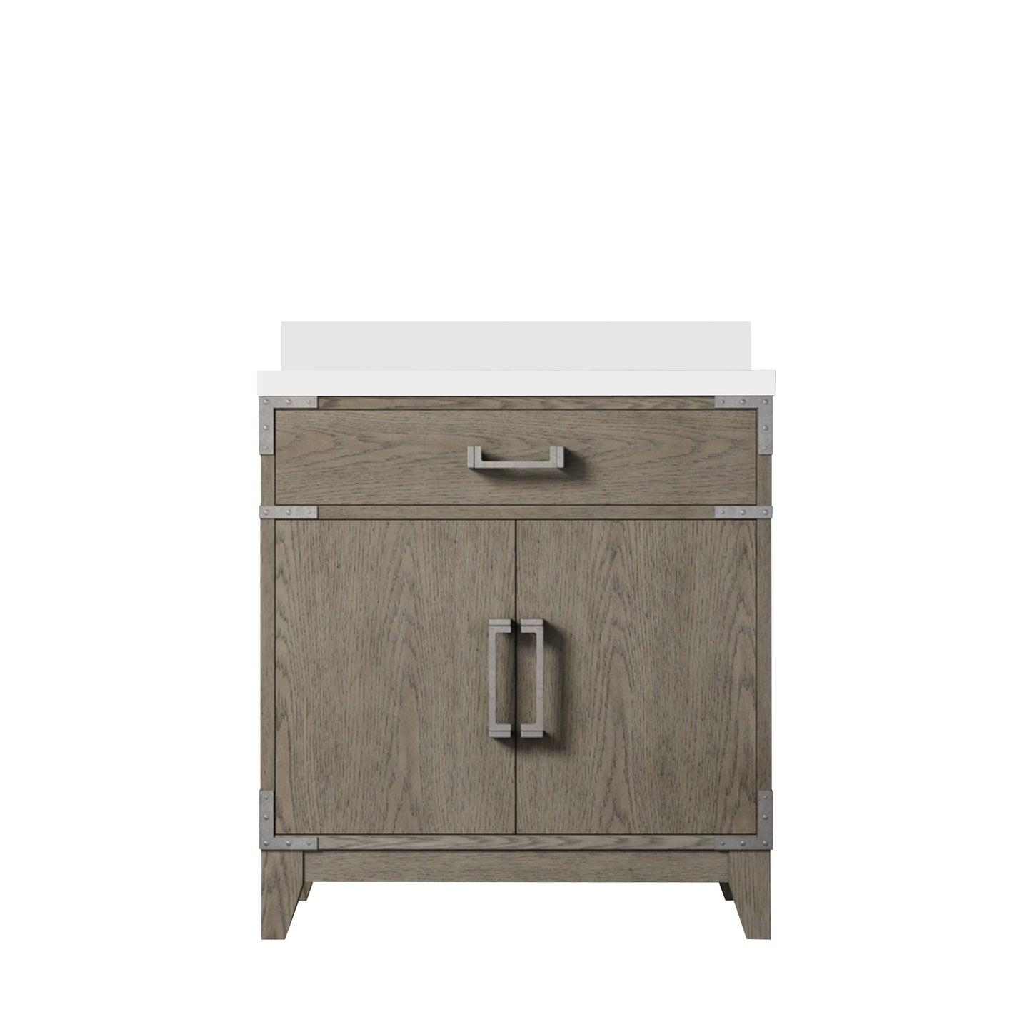 Laurel 30 in W x 22 in D Grey Oak Single Bath Vanity