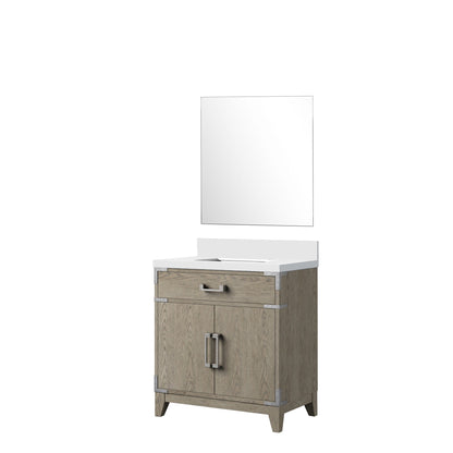 Laurel 30 in W x 22 in D Grey Oak Single Bath Vanity