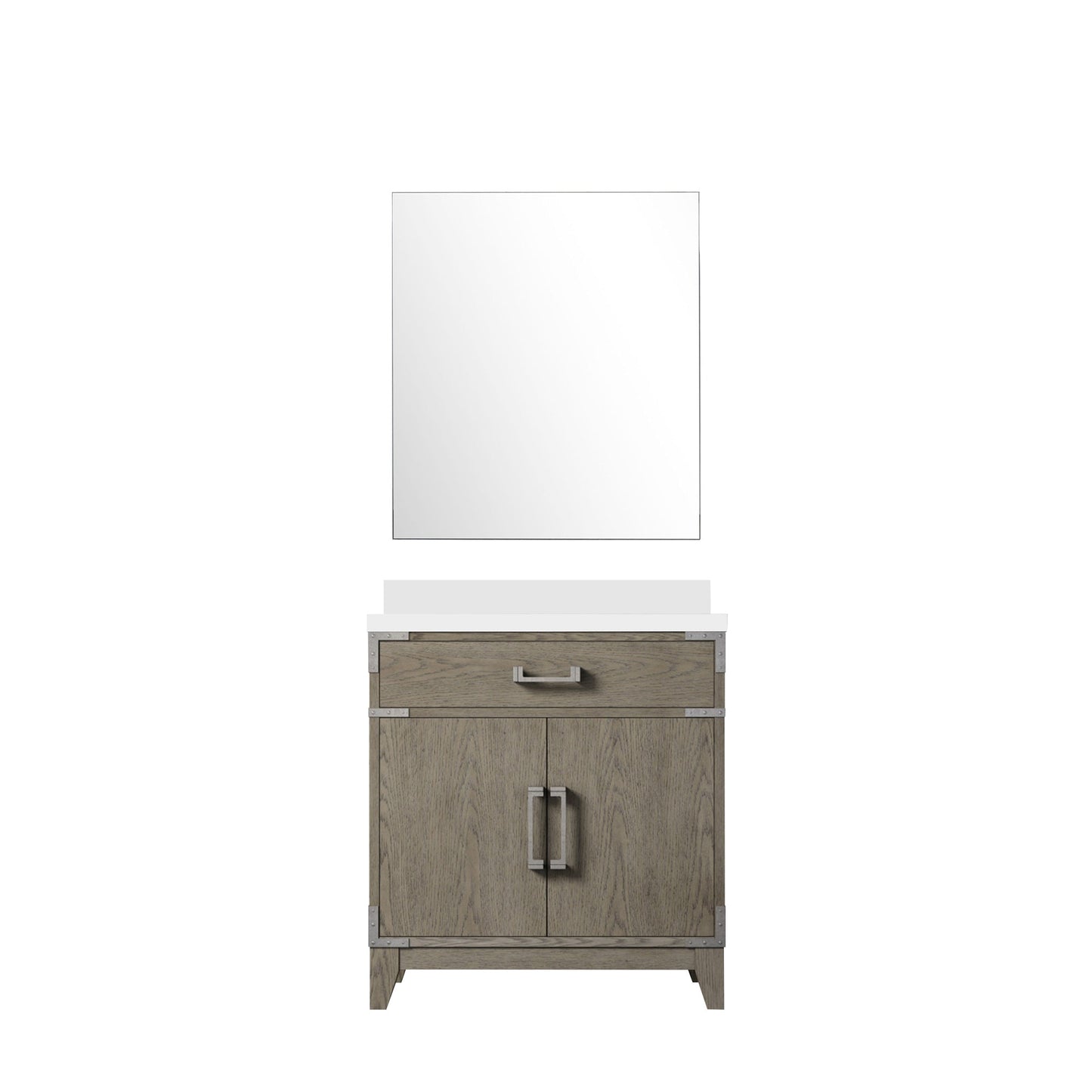 Laurel 30 in W x 22 in D Grey Oak Single Bath Vanity