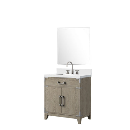 Laurel 30 in W x 22 in D Grey Oak Single Bath Vanity