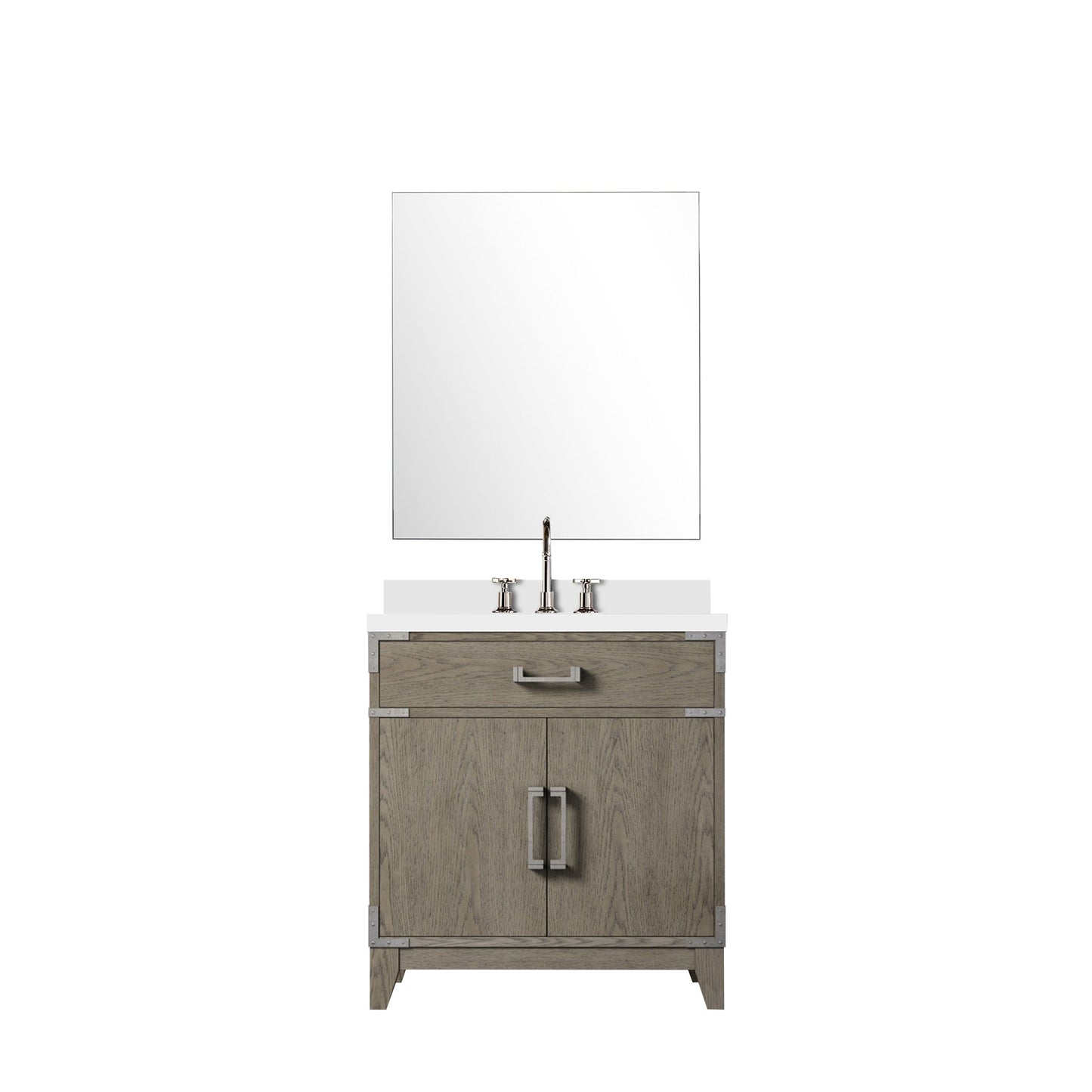 Laurel 30 in W x 22 in D Grey Oak Single Bath Vanity