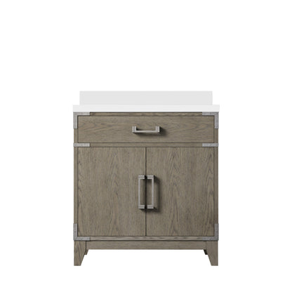 Laurel 30 in W x 22 in D Grey Oak Single Bath Vanity