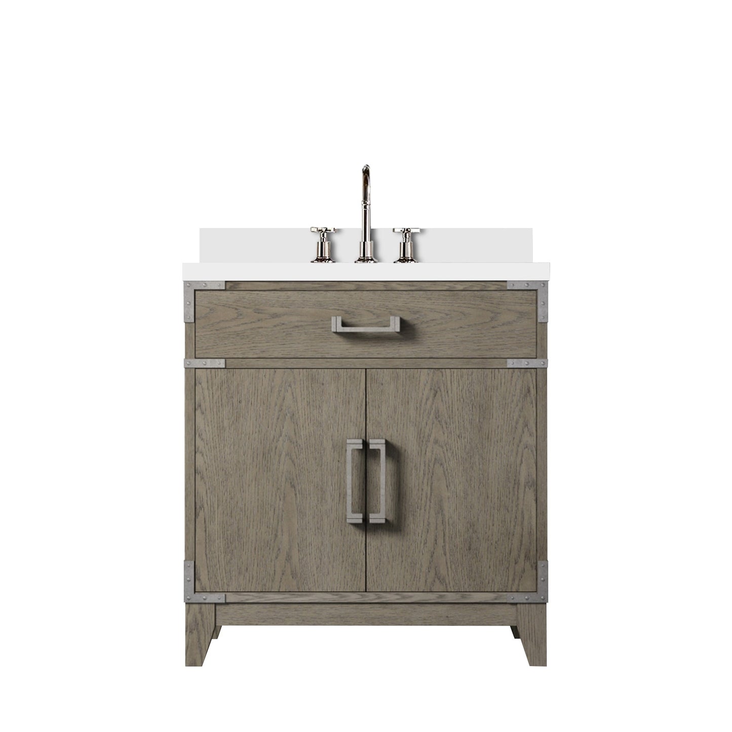 Laurel 30 in W x 22 in D Grey Oak Single Bath Vanity