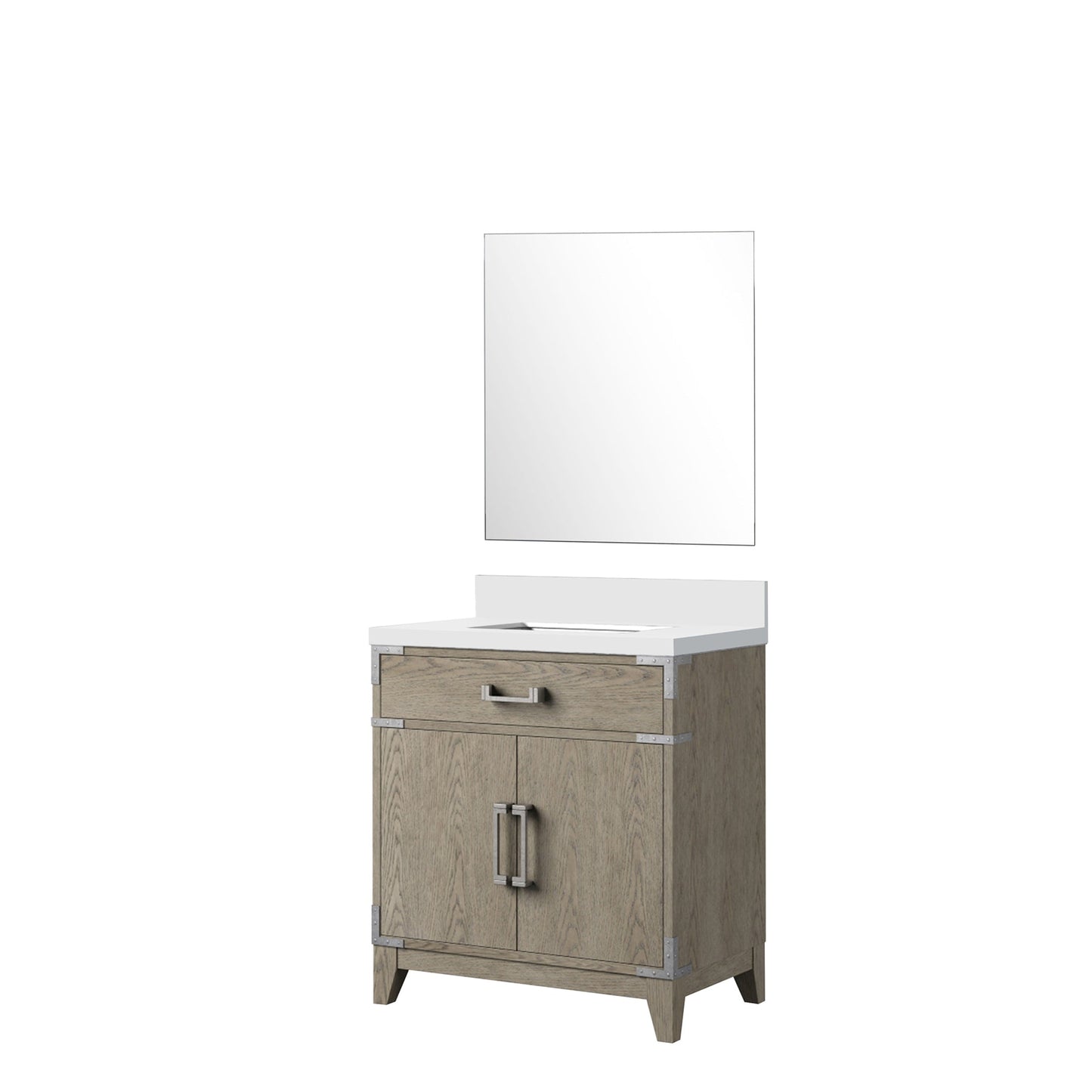Laurel 30 in W x 22 in D Grey Oak Single Bath Vanity