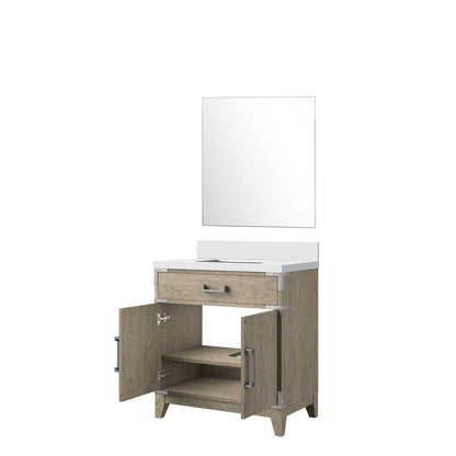 Laurel 30 in W x 22 in D Grey Oak Single Bath Vanity