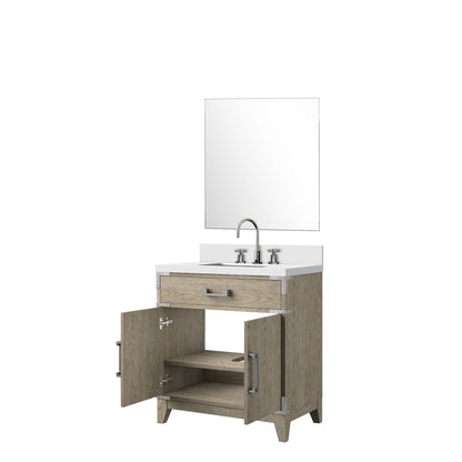 Laurel 30 in W x 22 in D Grey Oak Single Bath Vanity