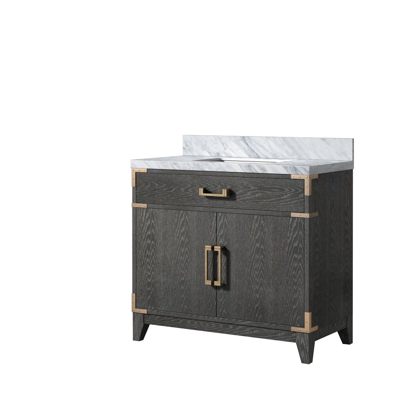 Laurel 36 in W x 22 in D Black Oak Single Bath Vanity