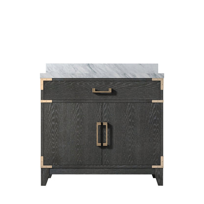 Laurel 36 in W x 22 in D Black Oak Single Bath Vanity