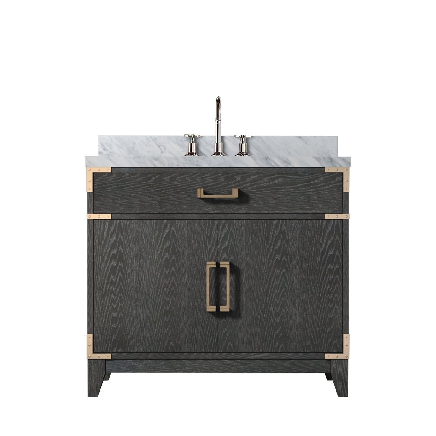 Laurel 36 in W x 22 in D Black Oak Single Bath Vanity