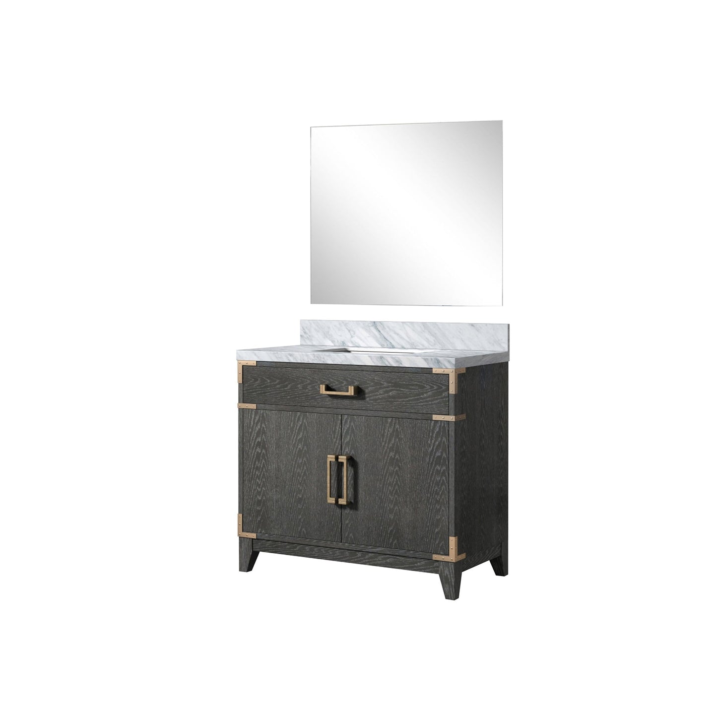 Laurel 36 in W x 22 in D Black Oak Single Bath Vanity