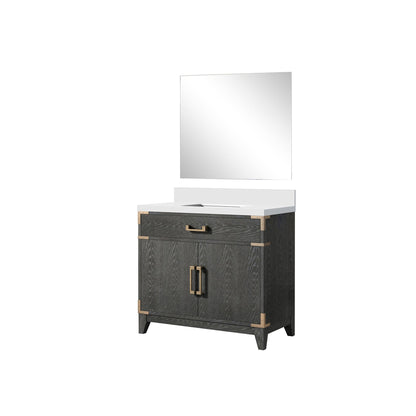 Laurel 36 in W x 22 in D Black Oak Single Bath Vanity