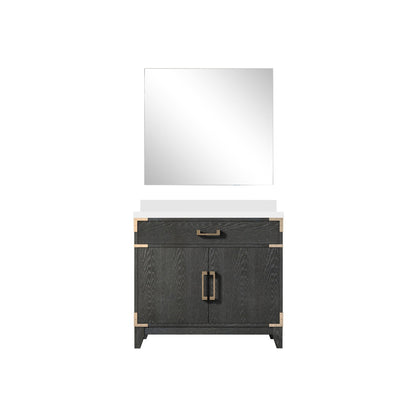 Laurel 36 in W x 22 in D Black Oak Single Bath Vanity