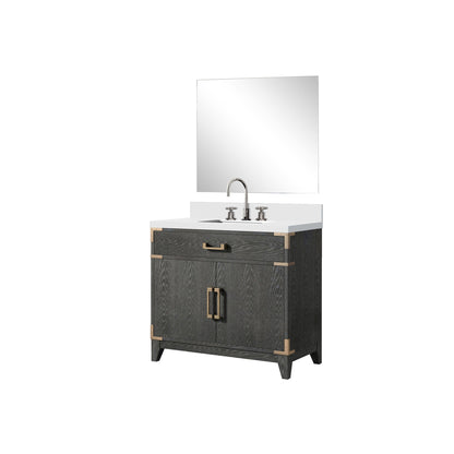 Laurel 36 in W x 22 in D Black Oak Single Bath Vanity