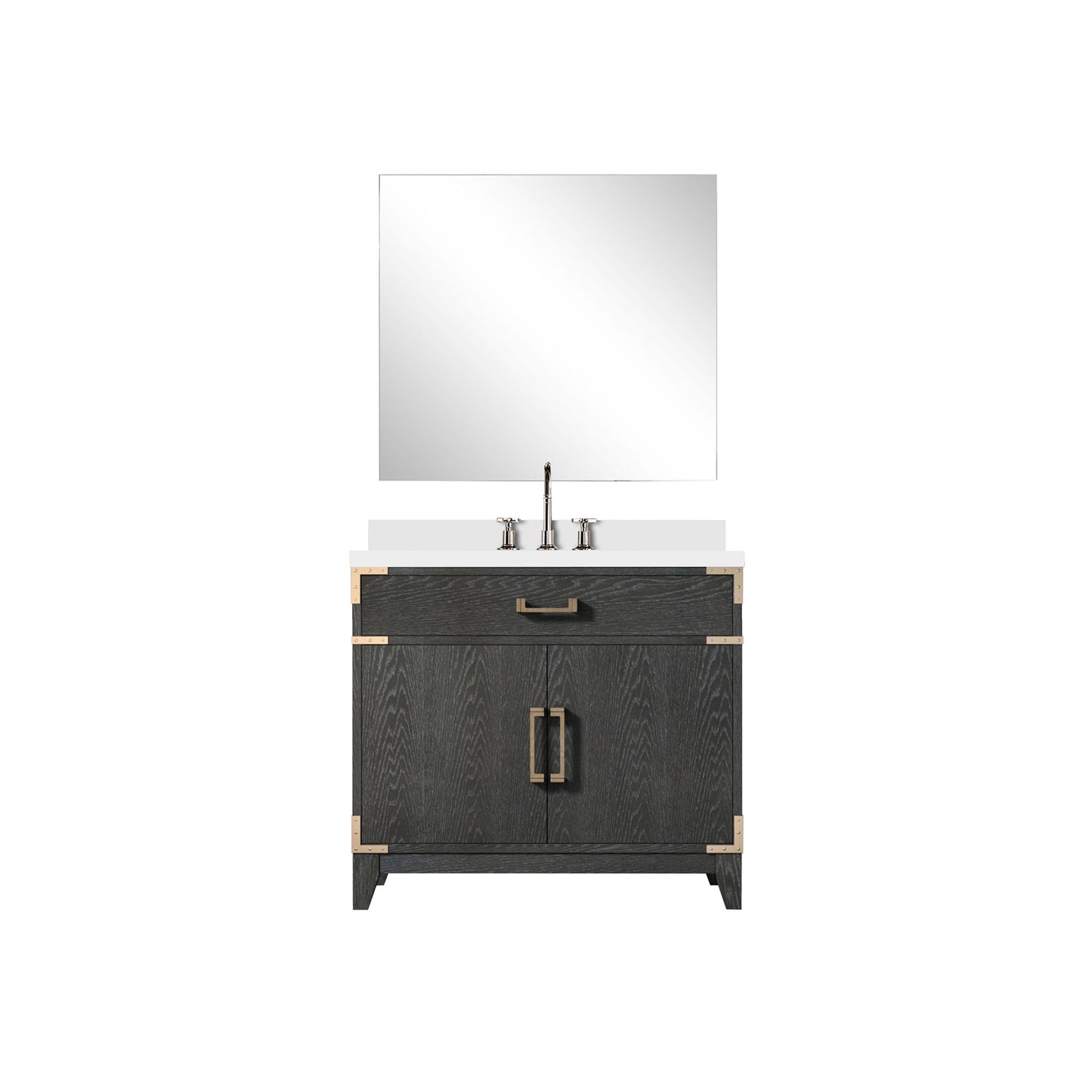 Laurel 36 in W x 22 in D Black Oak Single Bath Vanity