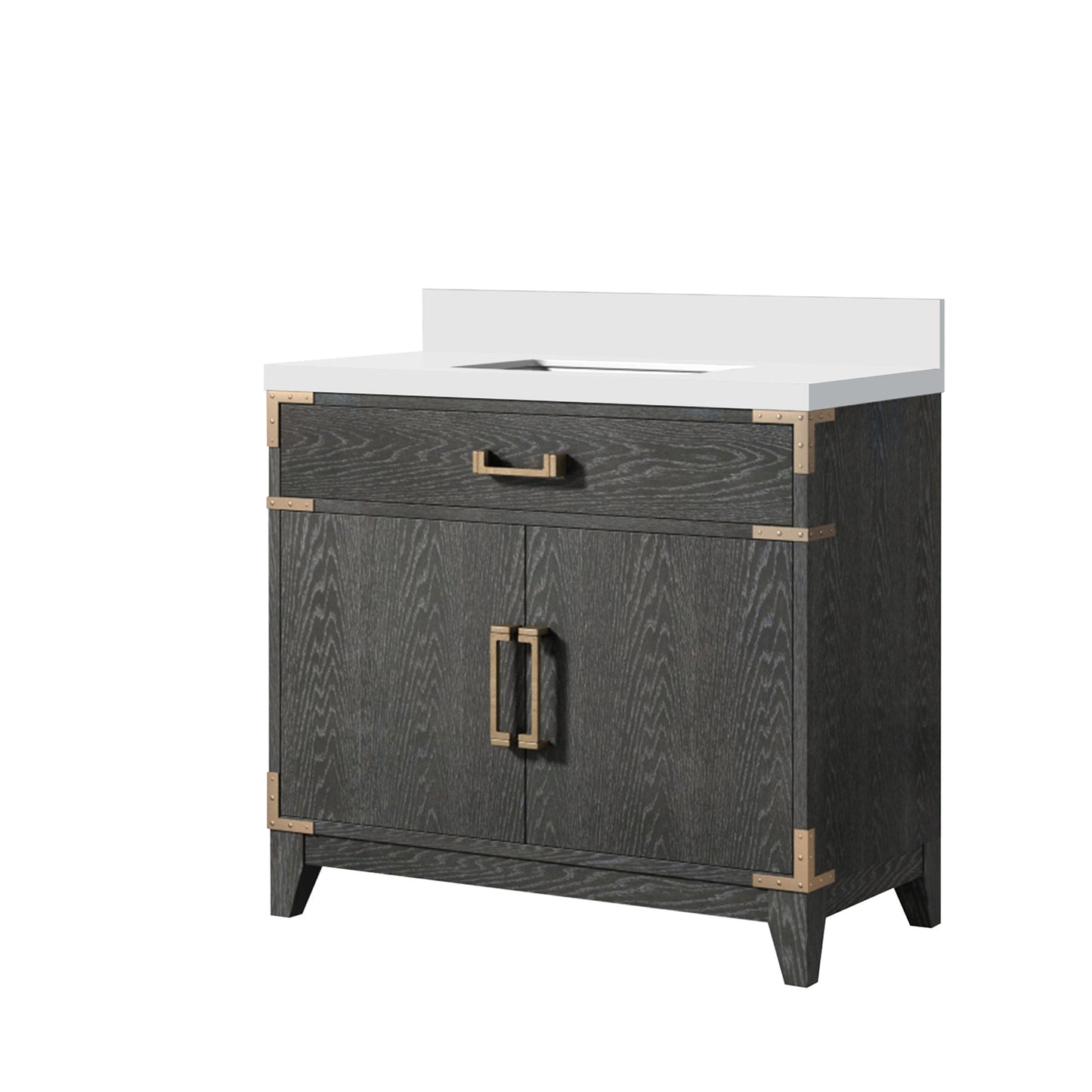 Laurel 36 in W x 22 in D Black Oak Single Bath Vanity