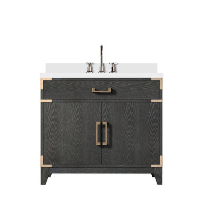 Laurel 36 in W x 22 in D Black Oak Single Bath Vanity