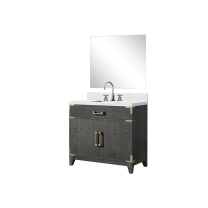 Laurel 36 in W x 22 in D Black Oak Single Bath Vanity