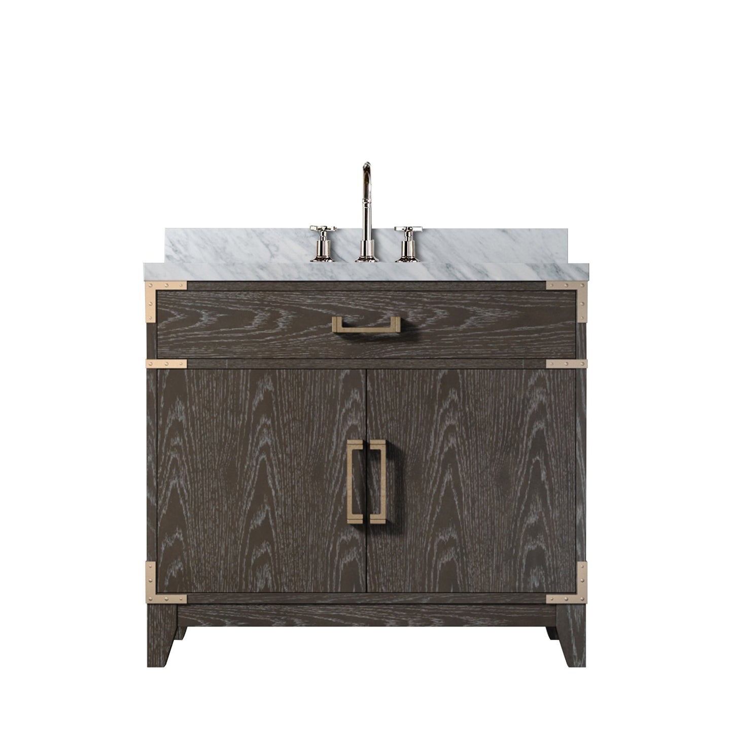 Laurel 36 in W x 22 in D Brown Oak Single Bath Vanity