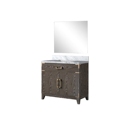 Laurel 36 in W x 22 in D Brown Oak Single Bath Vanity