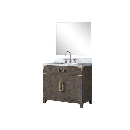 Laurel 36 in W x 22 in D Brown Oak Single Bath Vanity