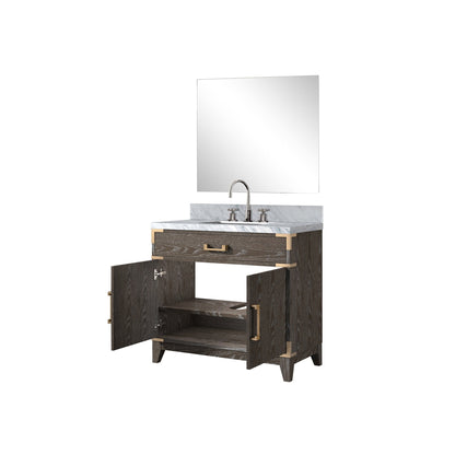 Laurel 36 in W x 22 in D Brown Oak Single Bath Vanity