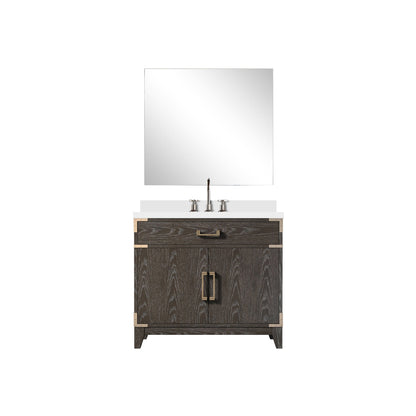 Laurel 36 in W x 22 in D Brown Oak Single Bath Vanity